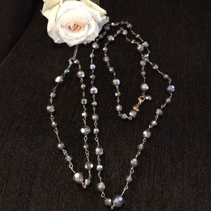 Elegant Silver and Gold Beaded Necklace